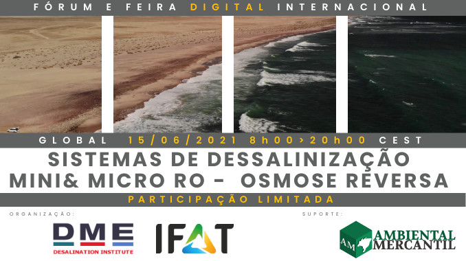 Ambiental Mercantil, representando o Brasil, participa de evento internacional digital sobre sistemas de Dessalinização Mini & Micro RO – Osmose Reversa