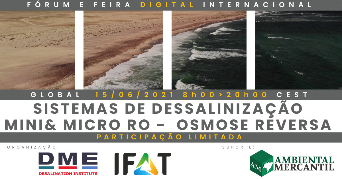 Ambiental Mercantil, representando o Brasil, participa de evento internacional digital sobre sistemas de Dessalinização Mini & Micro RO – Osmose Reversa