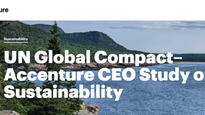 The United Nations Global Compact–Accenture CEO Sustainability Study