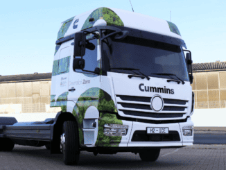 Foto: O projeto Cummins H2-ICE utilizou um caminhão Mercedes-Benz Atego 4×2