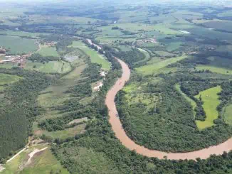 Foto aérea da Aldeia Tekoa Porã