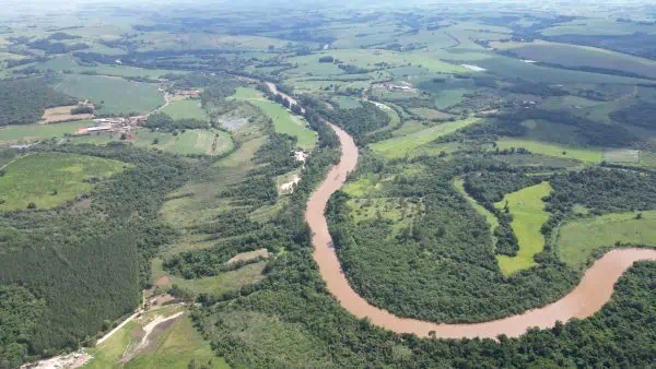 Foto aérea da Aldeia Tekoa Porã