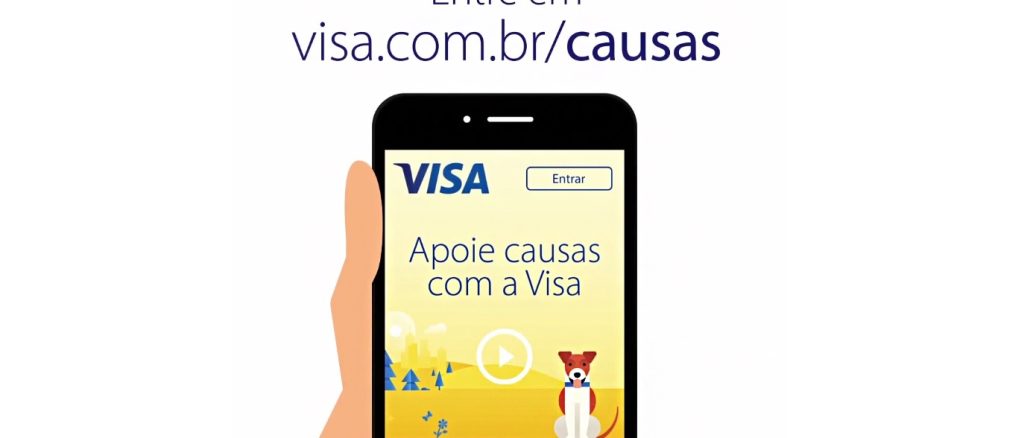 Causas Visa para ajuda consumidores a apoiarem causas sociais a cada pagamento realizado.