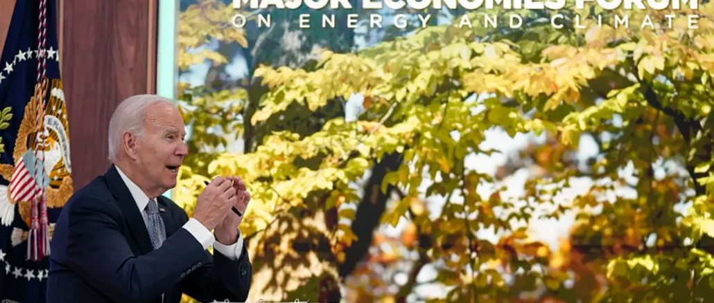 Presidente Biden convocou os líderes do Fórum das Principais Economias sobre Energia e Clima (MEF).