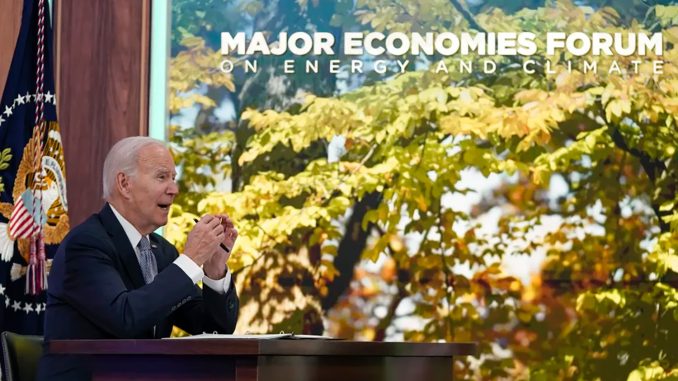 Presidente Biden convocou os líderes do Fórum das Principais Economias sobre Energia e Clima (MEF).