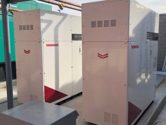 Foto: YANMAR | O CHP (Combined Heat and Power) da YANMAR é um sistema de micro cogeração que produz energia elétrica e térmica em um único equipamento.