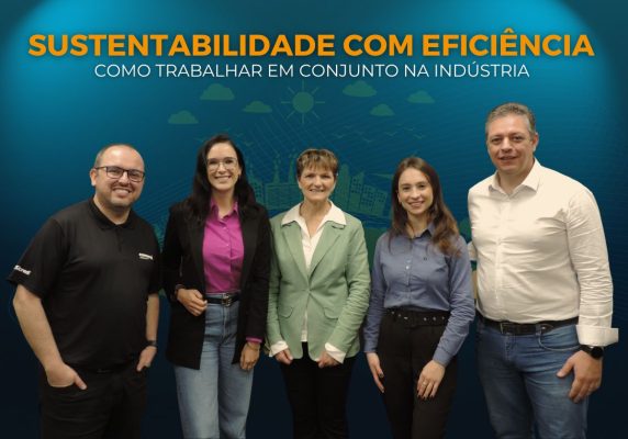 A equipe da Movestock no evento promovido pelo Instituto Hélice.