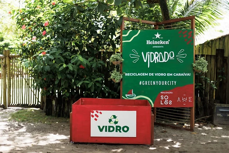 Em parceria com Heineken, SOLOS e AWE irão reciclar 100% das garrafas de vidro por meio do projeto Vidrado