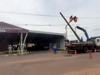 A Nansen se tornou referência em infraestrutura de recarga para ônibus utilizados no transporte público. Obras do terminal de Cascavel, Paraná.