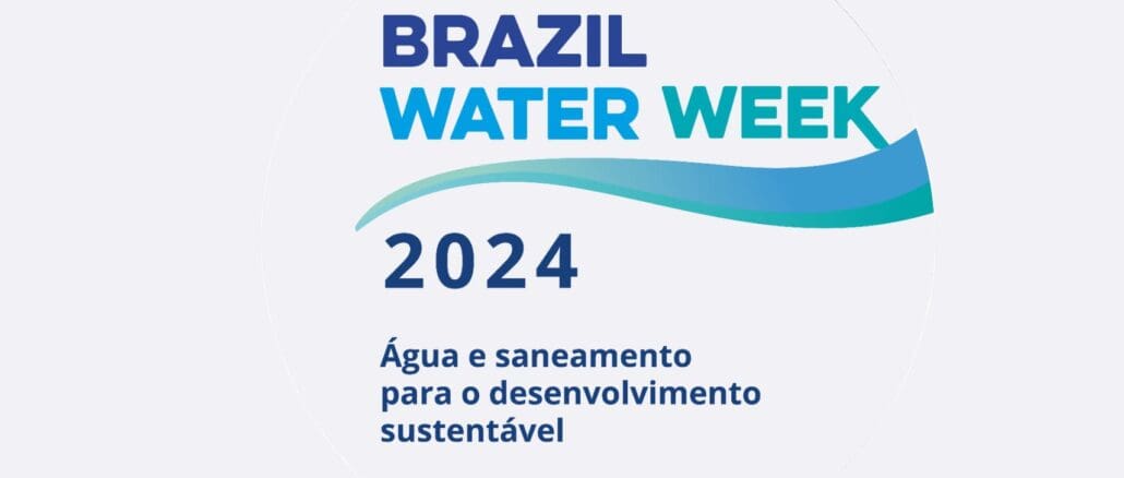 A BRAZIL WATER WEEK (BWW 2024) – Semana da Água do Brasil será realizada de 03 a 07 de junho de 2024 em formato online. O tema central da BWW 2024 é "Água e Saneamento para o Desenvolvimento Sustentável".