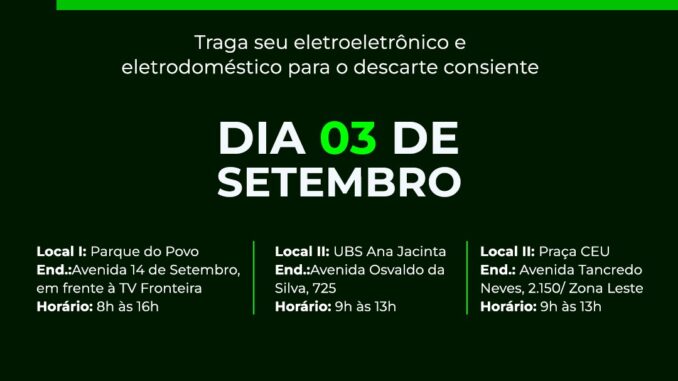 Imagem: Mutirão do lixo eletrônico Imagem: Mutirão do lixo eletrônico