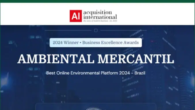 2024 Winner • Business Excellence Awards | Ambiental Mercantil - Best Online Environmental Platform 2024 - Brazil