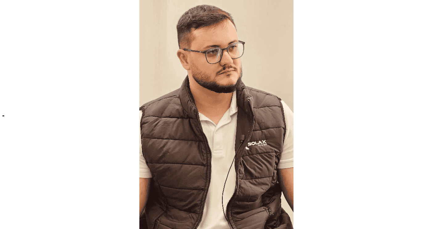 Foto: Divulgação | Engenheiro Matheus Henrique Marconi passa a integrar a equipe Brasil da SolaX Power