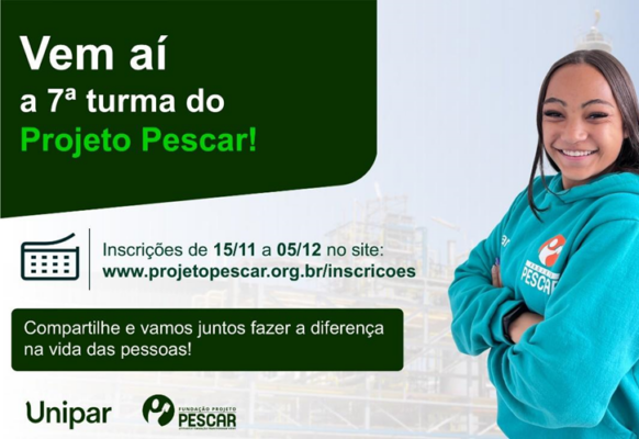 Imagem: Divulgação | Unipar abre inscrições para 7ª turma do Projeto Pescar