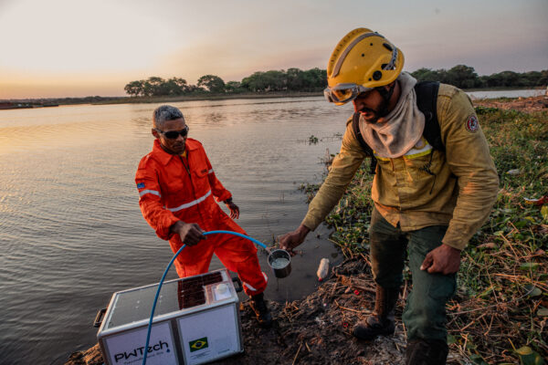 Foto: Augusto Dauster - Estação portátil PWTECH foi utilizada durante os incêndios no Pantanal