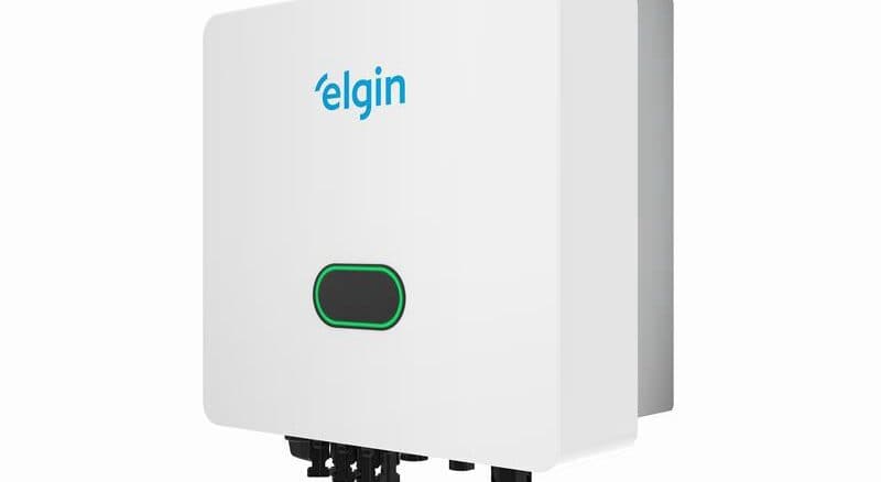 Imagem: Inversor de 7,5 kW da Elgin projetado para garantir rapidez no processo de aprovação das distribuidoras de energia elétrica.