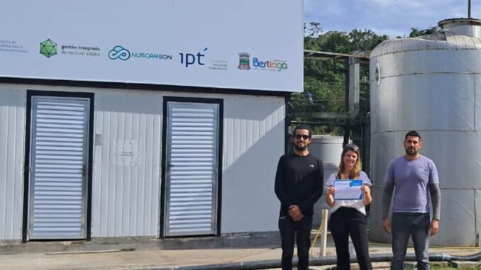Biodigestor no município de Bertioga, no litoral paulista