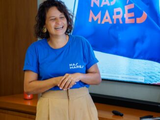 Juliana Poncioni, CEO da Nas Marés - Purpose Partner do Mubadala Brazil SailGP Team na Impact League, competição paralela ao SailGP que visa gerar impacto e deixar um legado positivo para a sociedade e para o meio ambiente - crédito: Divulgação/Nas Marés.