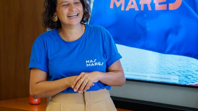 Juliana Poncioni, CEO da Nas Marés - Purpose Partner do Mubadala Brazil SailGP Team na Impact League, competição paralela ao SailGP que visa gerar impacto e deixar um legado positivo para a sociedade e para o meio ambiente - crédito: Divulgação/Nas Marés Juliana Poncioni, CEO da Nas Marés - Purpose Partner do Mubadala Brazil SailGP Team na Impact League, competição paralela ao SailGP que visa gerar impacto e deixar um legado positivo para a sociedade e para o meio ambiente - crédito: Divulgação/Nas Marés.