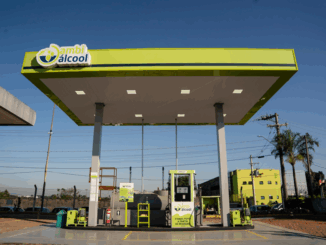 Ambipar inaugura posto de combustível em sua sede, em Nova Odessa (SP), para abastecer veículos corporativos com etanol produzido a partir de resíduos de alimentos | Foto: Ambipar/Divulgação