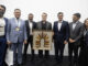 Eduardo Taveira, Marcos Rocha, Wilson Lima, Arnold Schwarzenegger, Helder Barbalho, Marcello Lelis e Mauren Lazzaretti. Foto Gil Silva/Kyvo